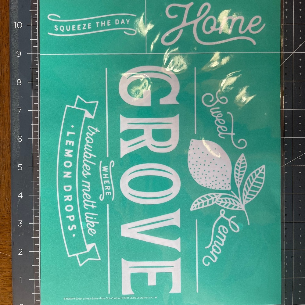 NEW Chalk Couture B Size Transfer - Sweet Lemon Grove - B2126149